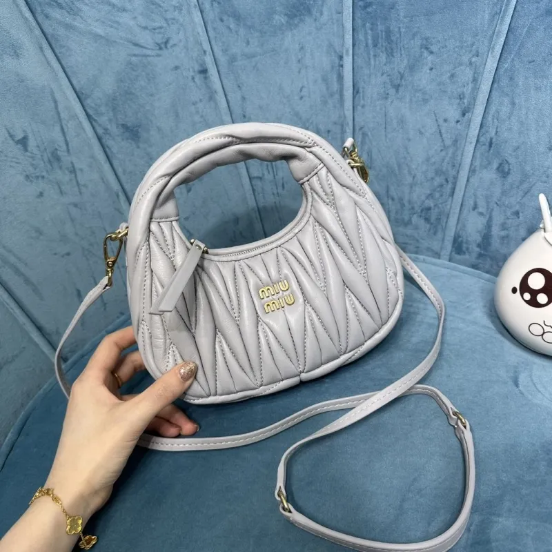 Miu Miu Light Gray Top Handle Crossbody Bag 376 - Image 5