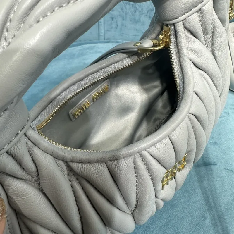 Miu Miu Light Gray Top Handle Crossbody Bag 376 - Image 7