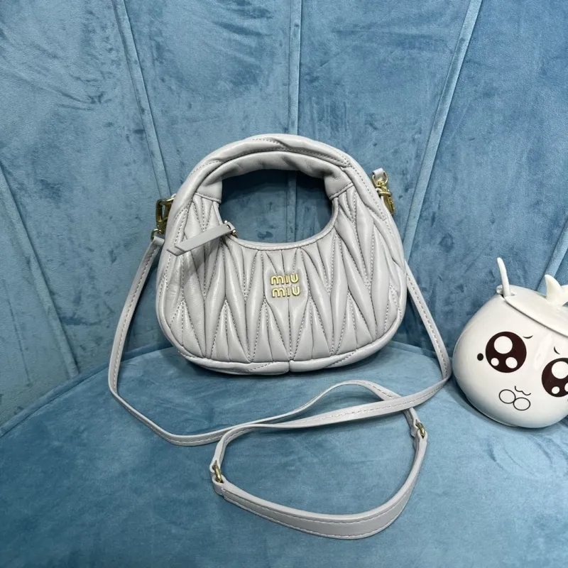Miu Miu Light Gray Top Handle Crossbody Bag 376 - Image 9