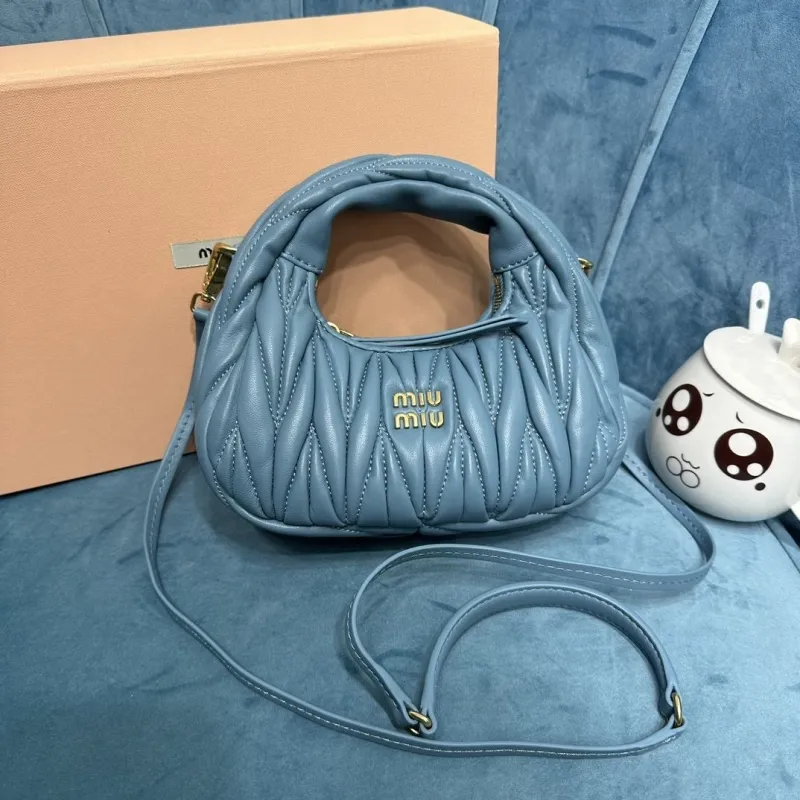 Miu Miu Blue Top Handle Crossbody Bag 377