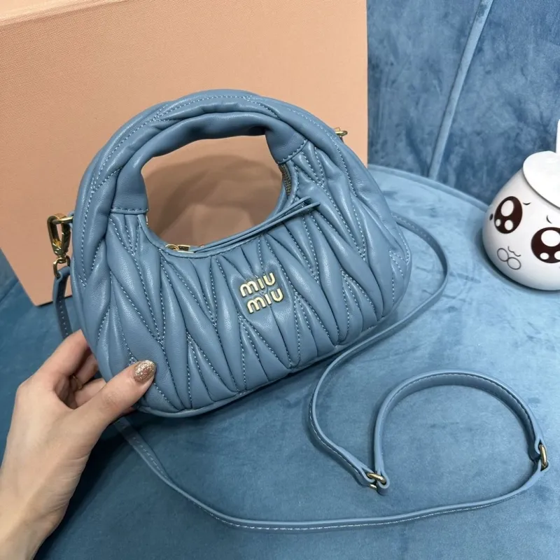 Miu Miu Blue Top Handle Crossbody Bag 377 - Image 5