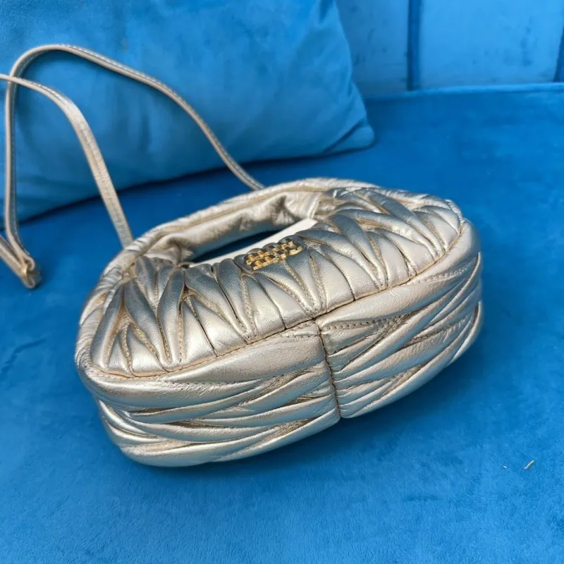 Miu Miu Gold Mini Top Handle Crossbody Bag - Image 5