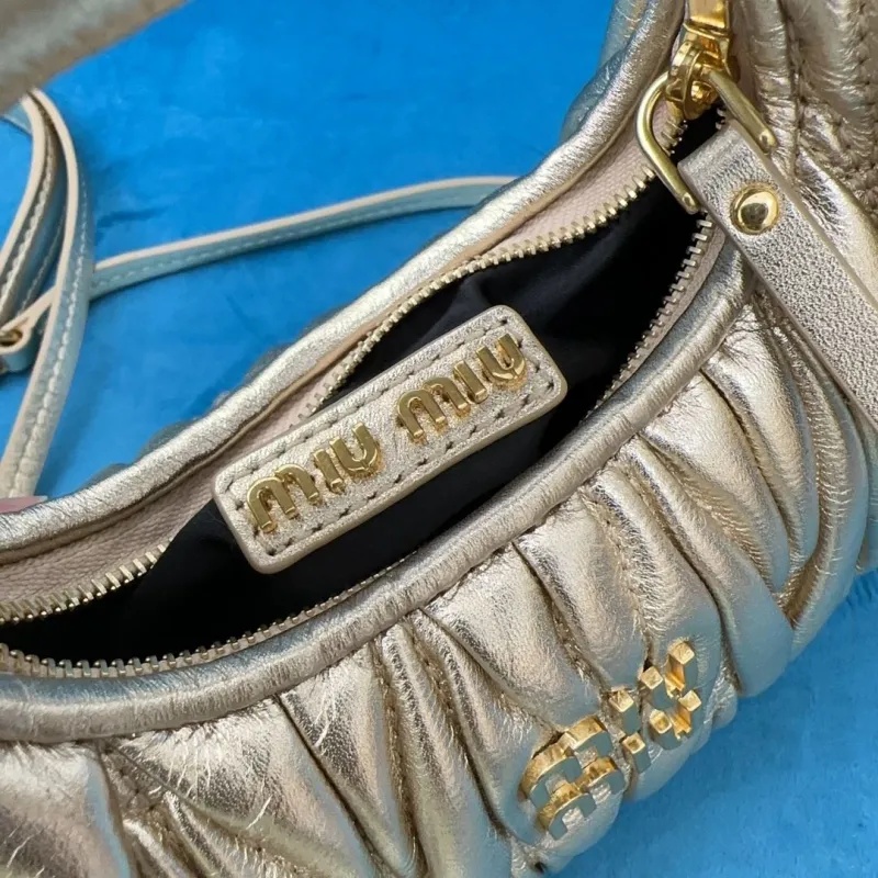 Miu Miu Gold Mini Top Handle Crossbody Bag - Image 7