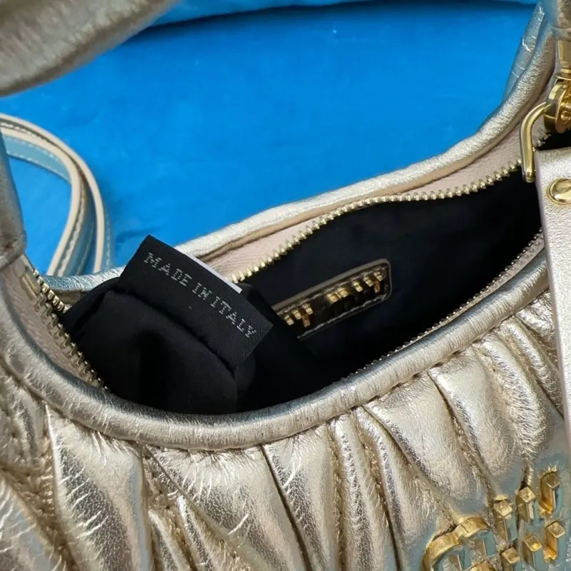 Miu Miu Gold Mini Top Handle Crossbody Bag - Image 8