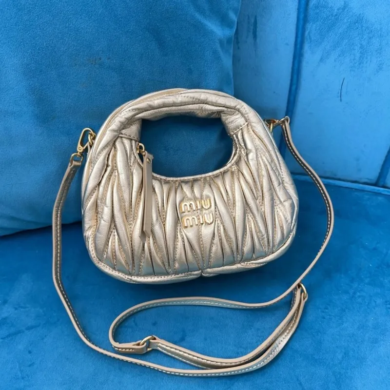 Miu Miu Gold Mini Top Handle Crossbody Bag - Image 9