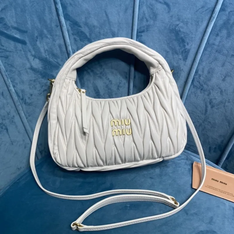 Miu Miu White Top Handle Crossbody Bag 382