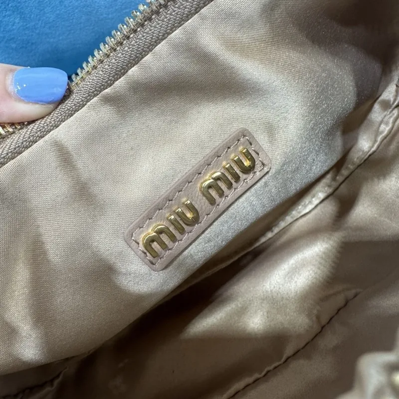 Miu Miu Beige Matelasse Top Handle Crossbody Bag 386 - Image 8