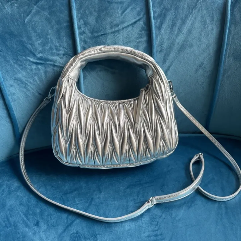 Alternative view of Miu Miu Silver Matelasse Top Handle Crossbody Bag 389