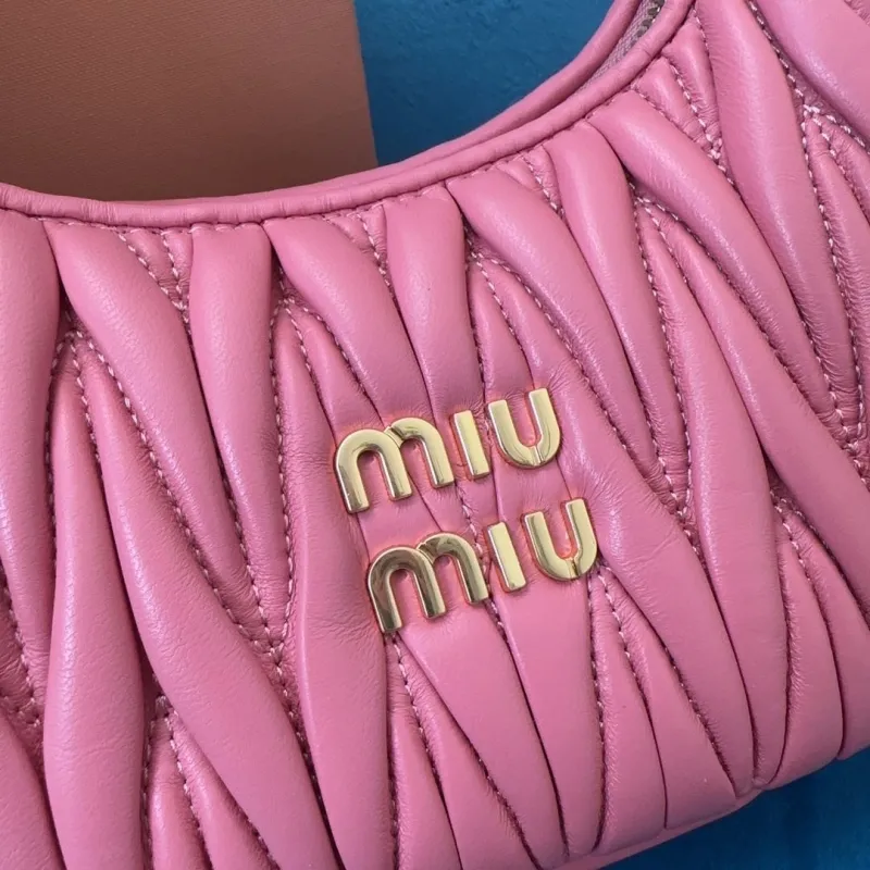 Miu Miu Pink Matelassé Top Handle Crossbody Bag 391 - Image 4