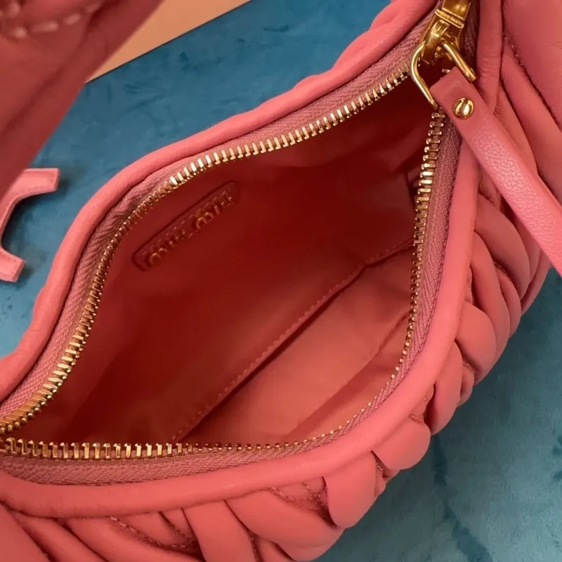 Miu Miu Pink Matelassé Top Handle Crossbody Bag 391 - Image 7