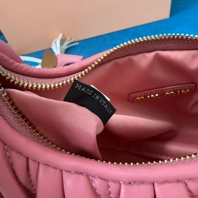 Miu Miu Pink Matelassé Top Handle Crossbody Bag 391 - Image 9