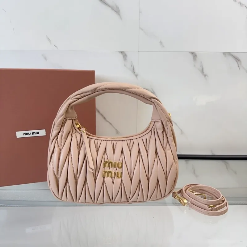 Miu Miu Blush Pink Matelasse Top Handle Crossbody Bag