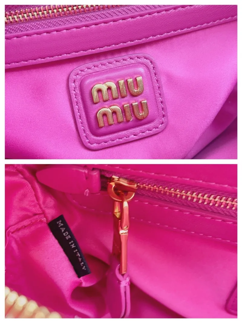Miu Miu Pink Matelassé Top Handle Crossbody Bag - Image 9