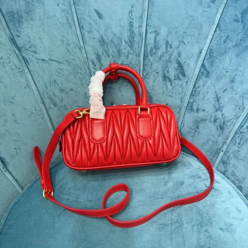Alternative view of Miu Miu Red Matelasse Top Handle Crossbody Bag