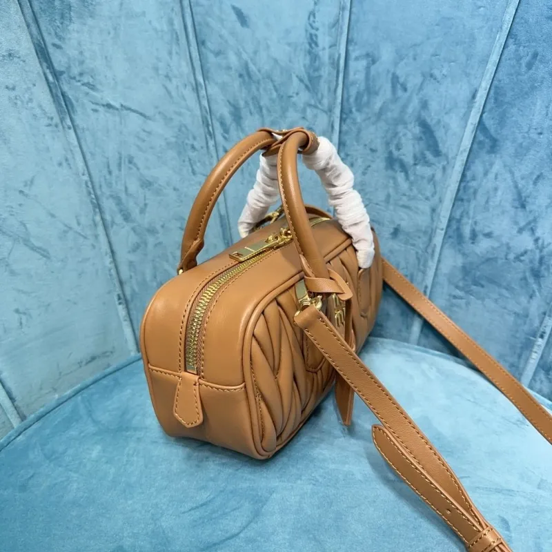 Miu Miu Brown Matelasse Top Handle Crossbody Bag 406 - Image 3