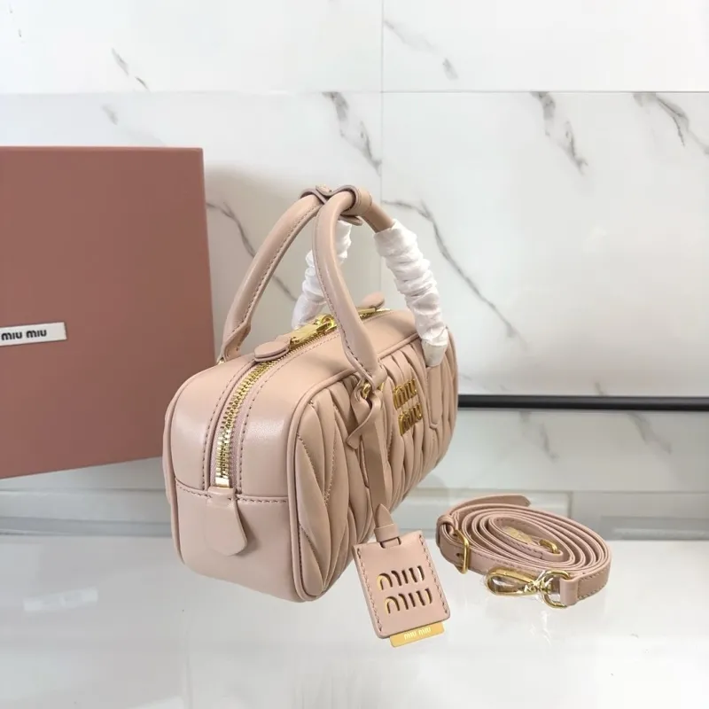 Miu Miu Nude Pink Top Handle Crossbody Bag 408 - Image 3