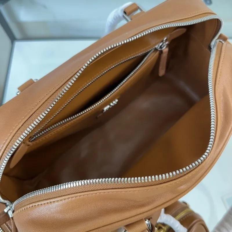 MIU MIU Brown Top Handle Bag with Mini Pouch 415 - Image 8