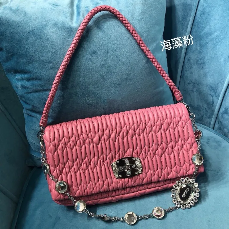 Miu Miu Pink Crystal Top Handle Bag 420