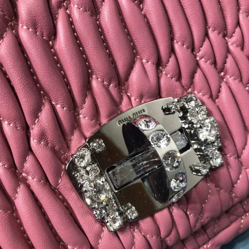 Miu Miu Pink Crystal Top Handle Bag 420 - Image 4