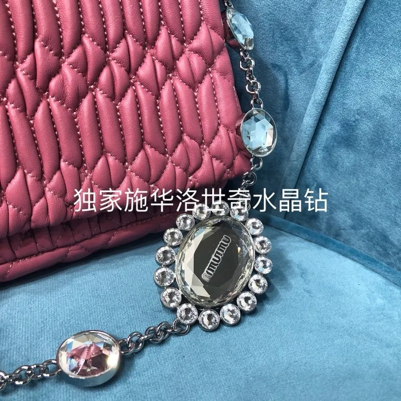 Miu Miu Pink Crystal Top Handle Bag 420 - Image 5