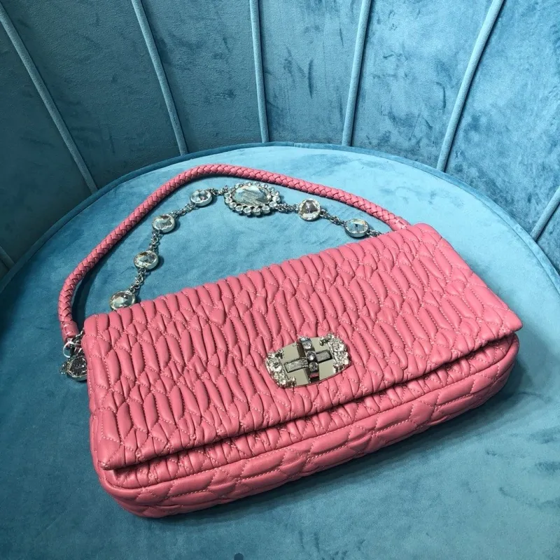 Miu Miu Pink Crystal Top Handle Bag 420 - Image 7