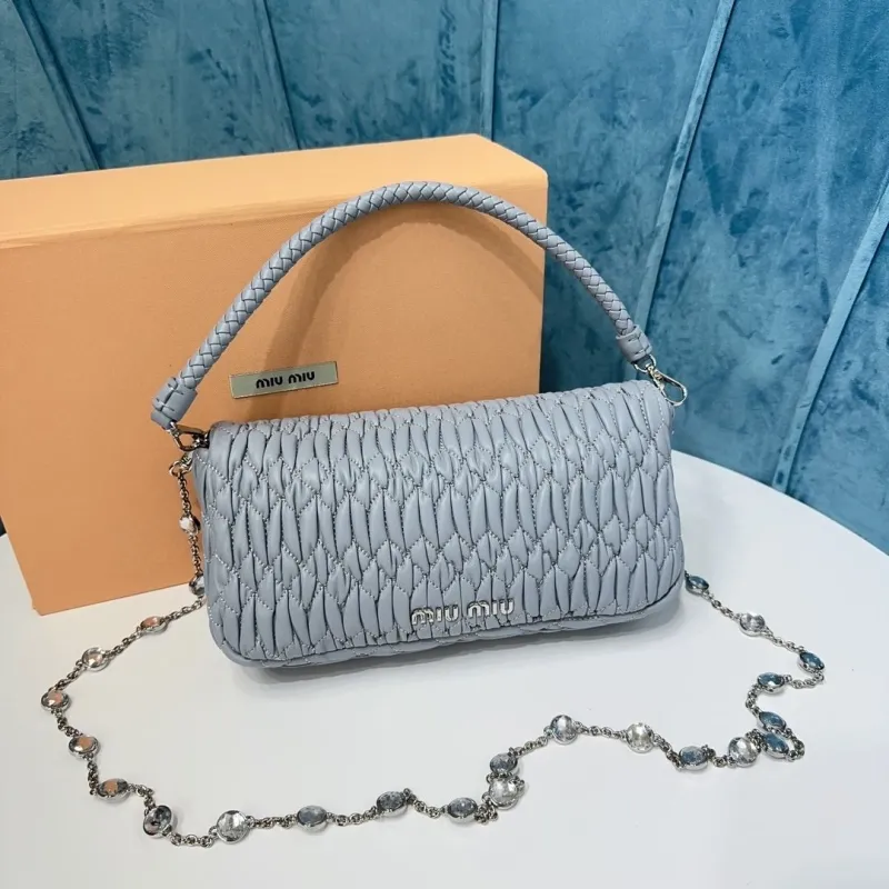 Alternative view of Miu Miu Light Blue Top Handle Crossbody Bag