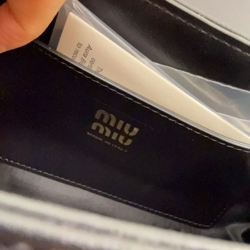 Miu Miu Black Leather Chain Shoulder Bag 427 - Image 8