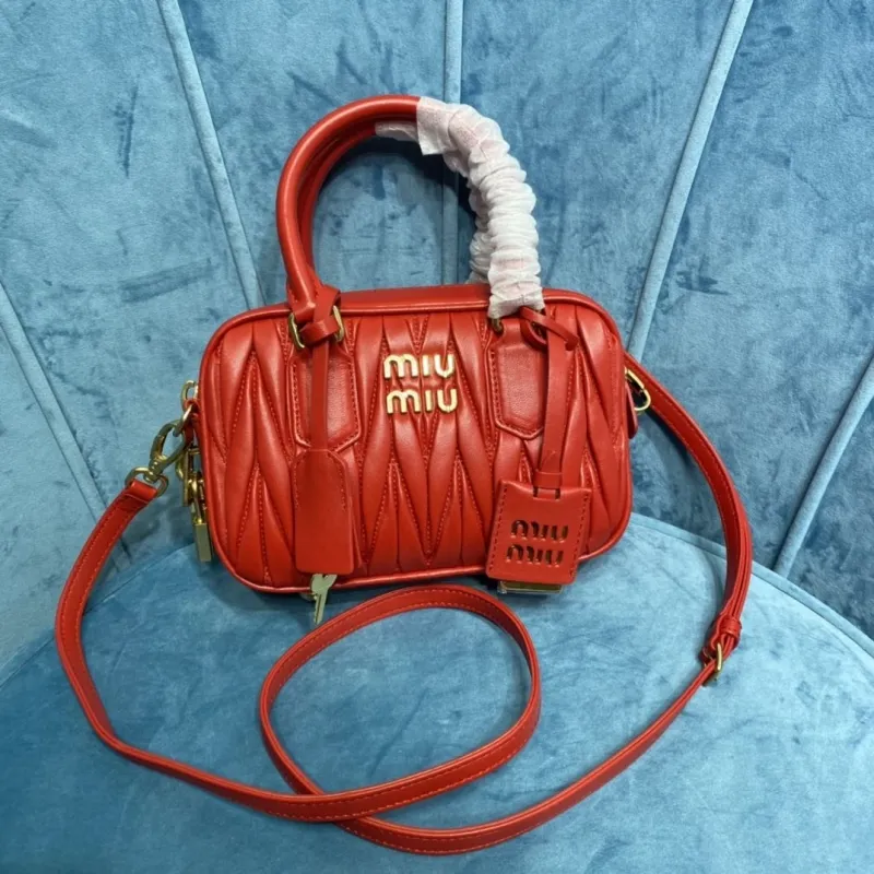 MIU MIU Red Top Handle Crossbody Bag 430