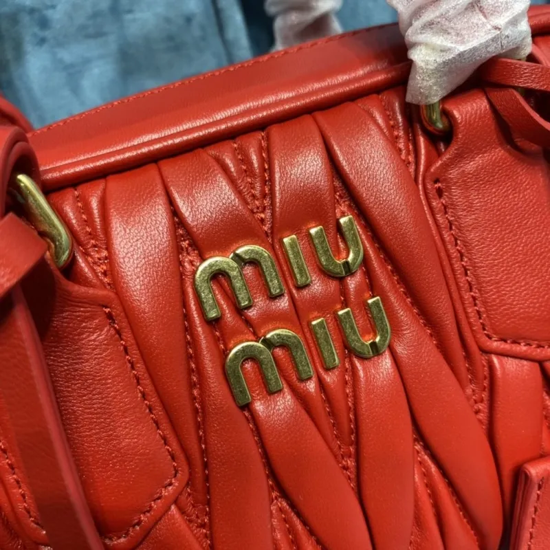 MIU MIU Red Top Handle Crossbody Bag 430 - Image 4
