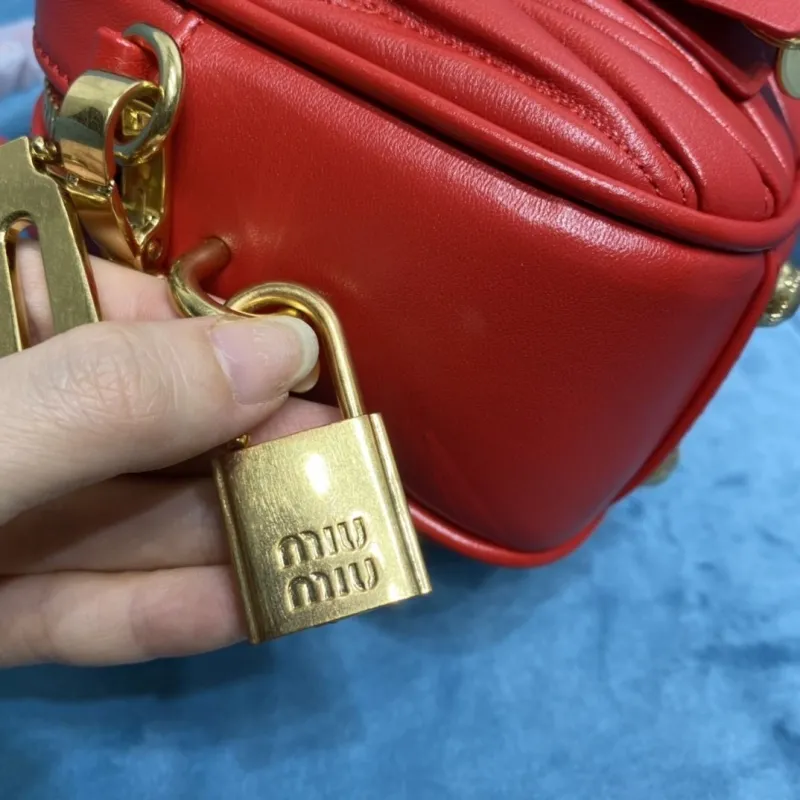 MIU MIU Red Top Handle Crossbody Bag 430 - Image 6