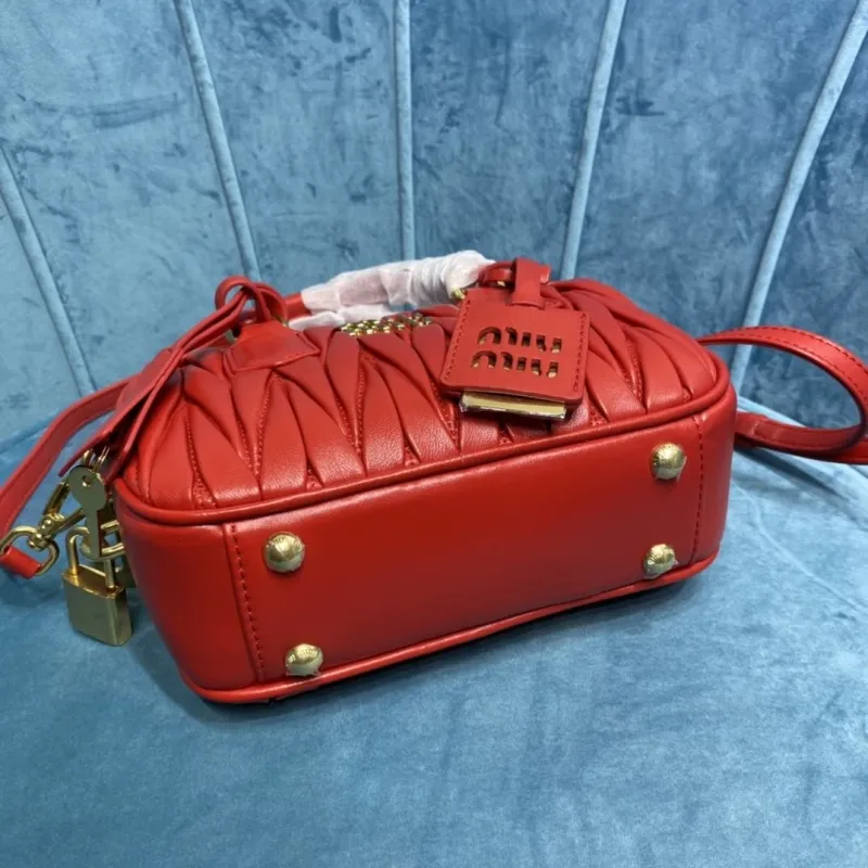 MIU MIU Red Top Handle Crossbody Bag 430 - Image 7