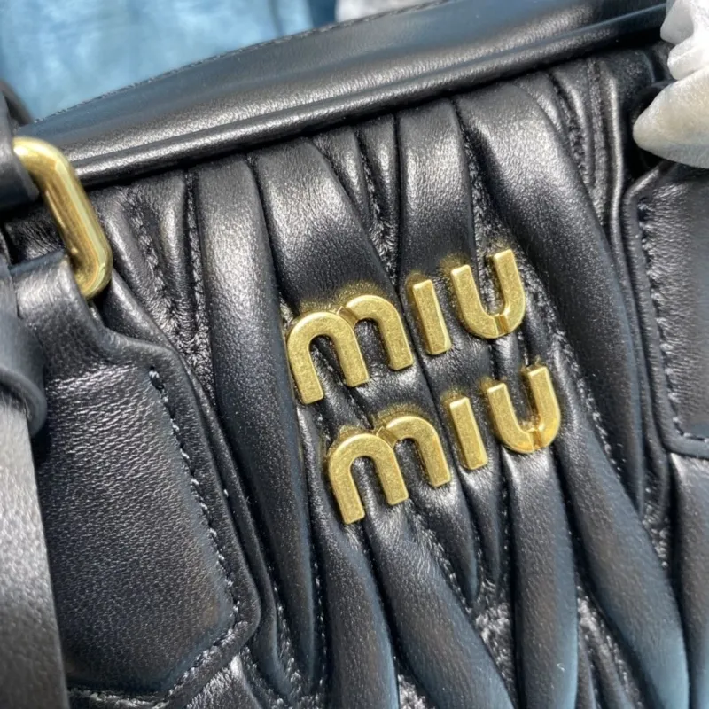 Miu Miu Black Leather Top Handle Crossbody Bag 431 - Image 4