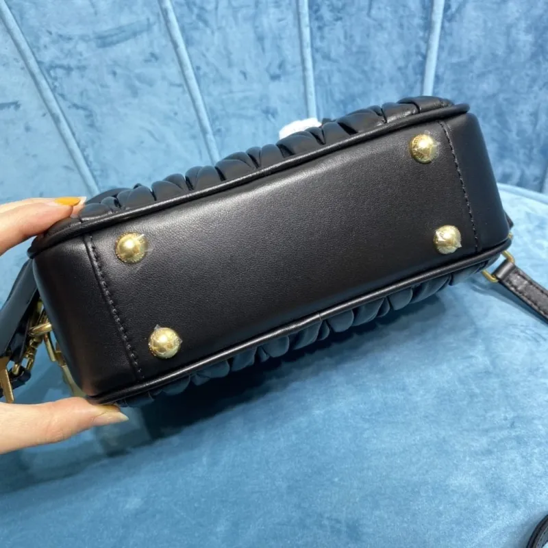 Miu Miu Black Leather Top Handle Crossbody Bag 431 - Image 9