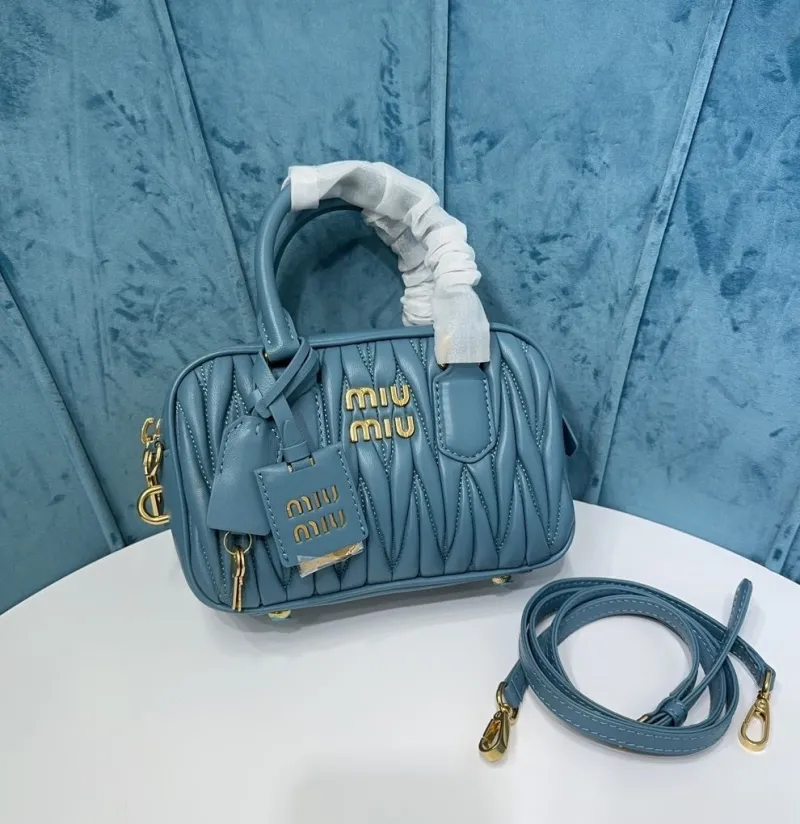 Miu Miu Blue Top Handle Crossbody Bag