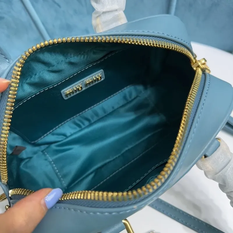 Miu Miu Blue Top Handle Crossbody Bag - Image 7