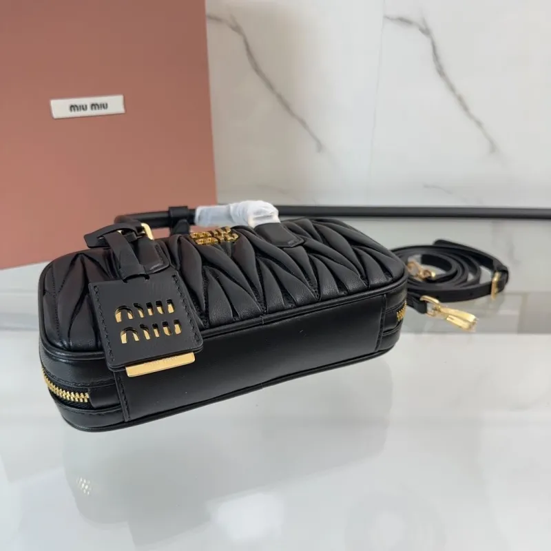 Miu Miu Black Leather Top Handle Crossbody Bag 440 - Image 5