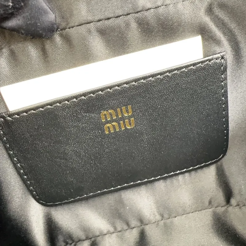 Miu Miu Black Leather Top Handle Crossbody Bag 440 - Image 8