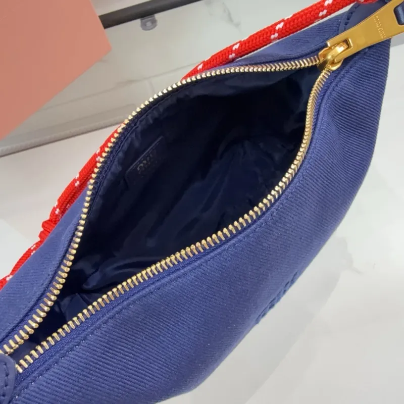 Miu Miu Blue Canvas Shoulder Bag 441 - Image 6