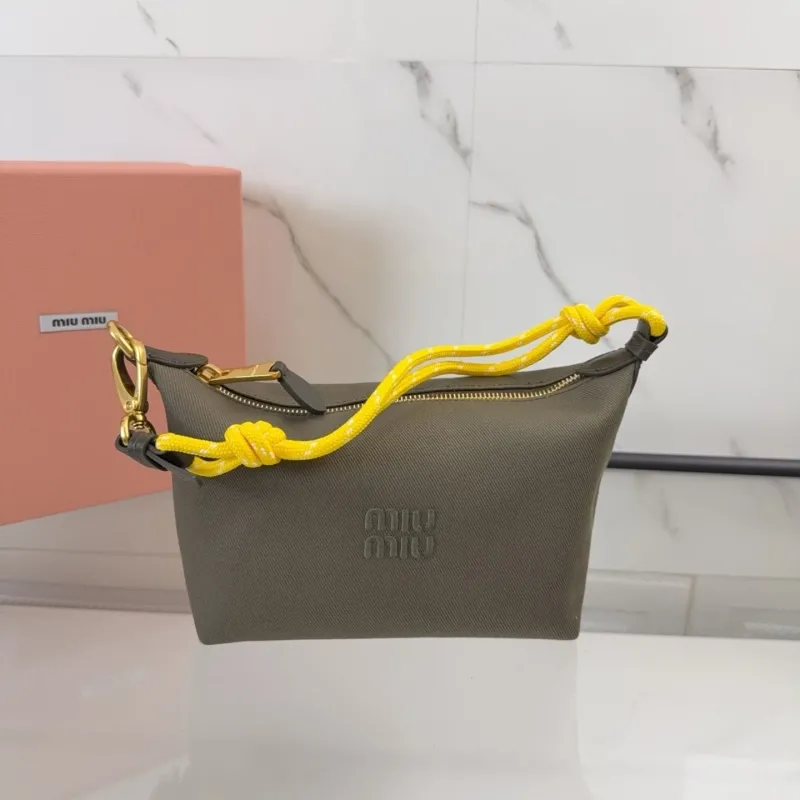 Miu Miu Olive Green Top Handle Bag