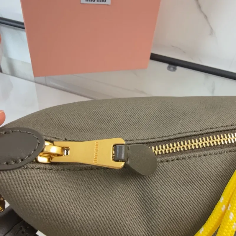 Miu Miu Olive Green Top Handle Bag - Image 5