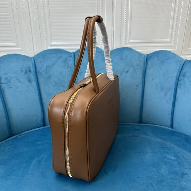 MIU MIU Brown Top Handle Bag 445 - Image 3