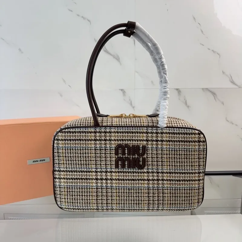 Miu Miu Houndstooth Top Handle Bag 447