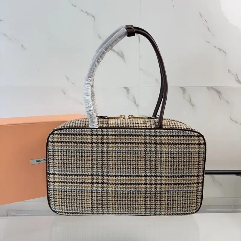 Alternative view of Miu Miu Houndstooth Top Handle Bag 447