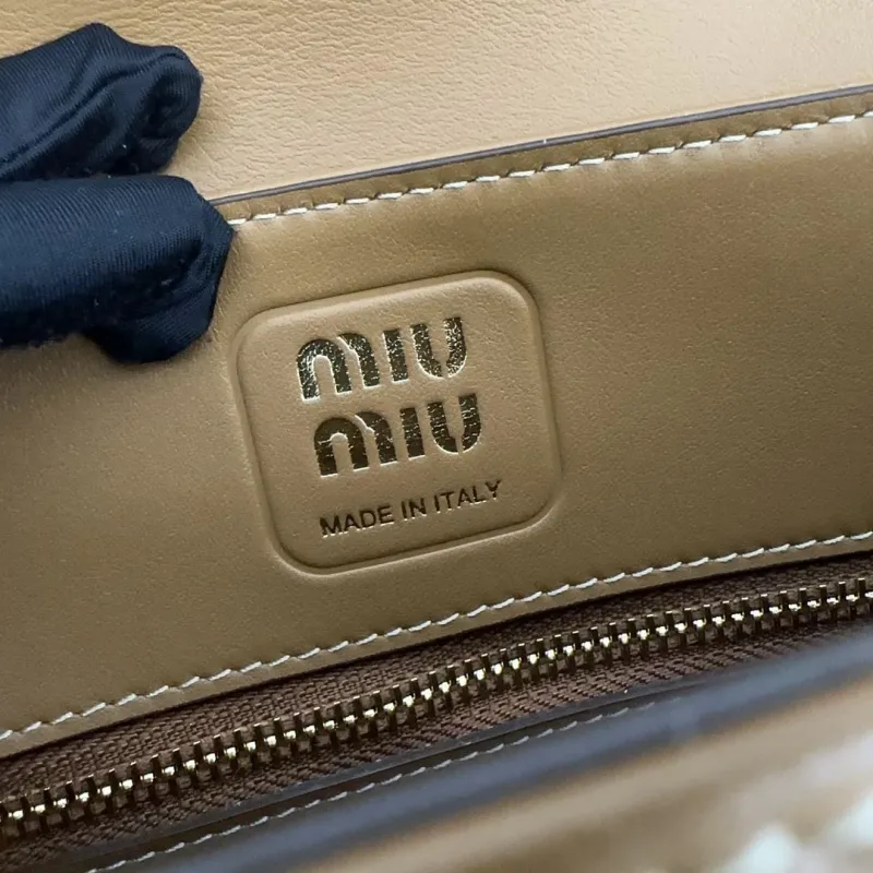 MIU MIU Brown Leather Top Handle Bag 449 - Image 8