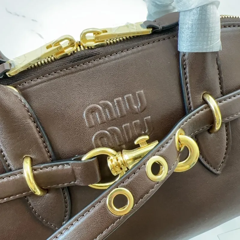 Miu Miu Brown Leather Top Handle Bag 453 - Image 4