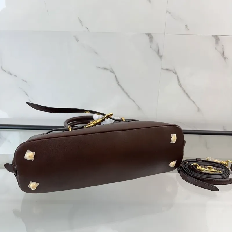 Miu Miu Brown Leather Top Handle Bag 453 - Image 6