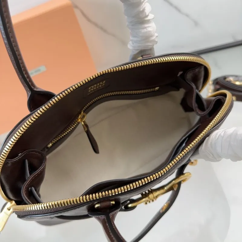 Miu Miu Brown Leather Top Handle Bag 456 - Image 7