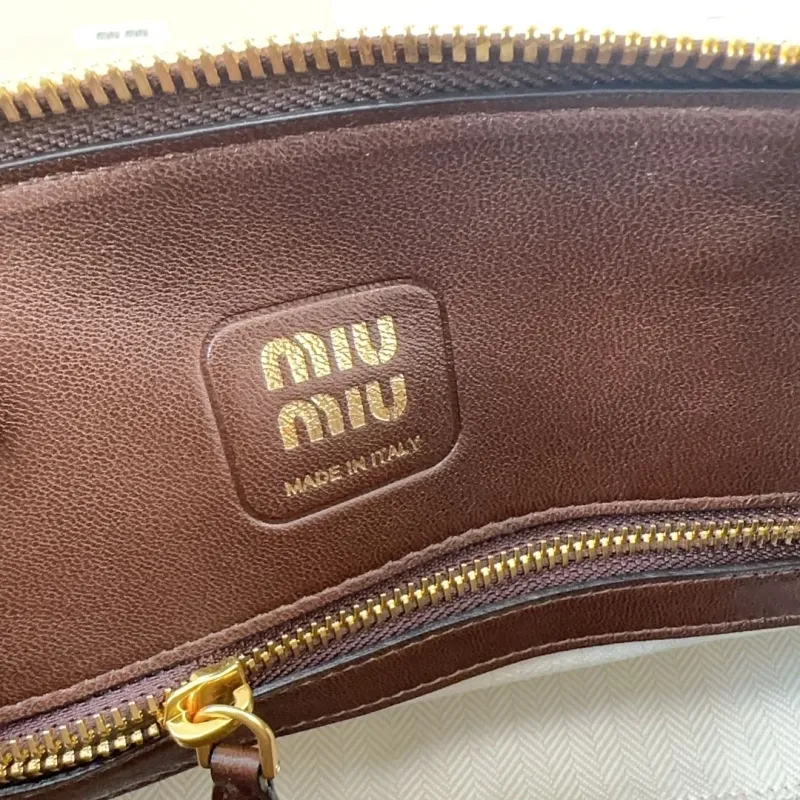 Miu Miu Brown Leather Top Handle Bag 456 - Image 8