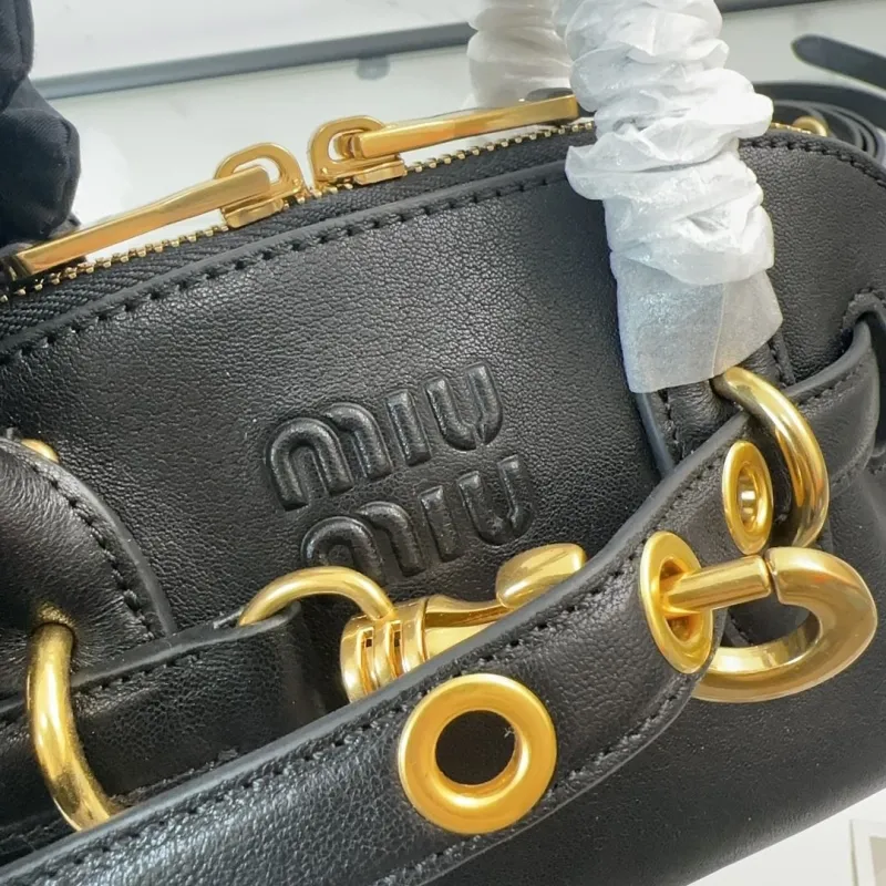 Miu Miu Black Leather Top Handle Crossbody Bag 459 - Image 4