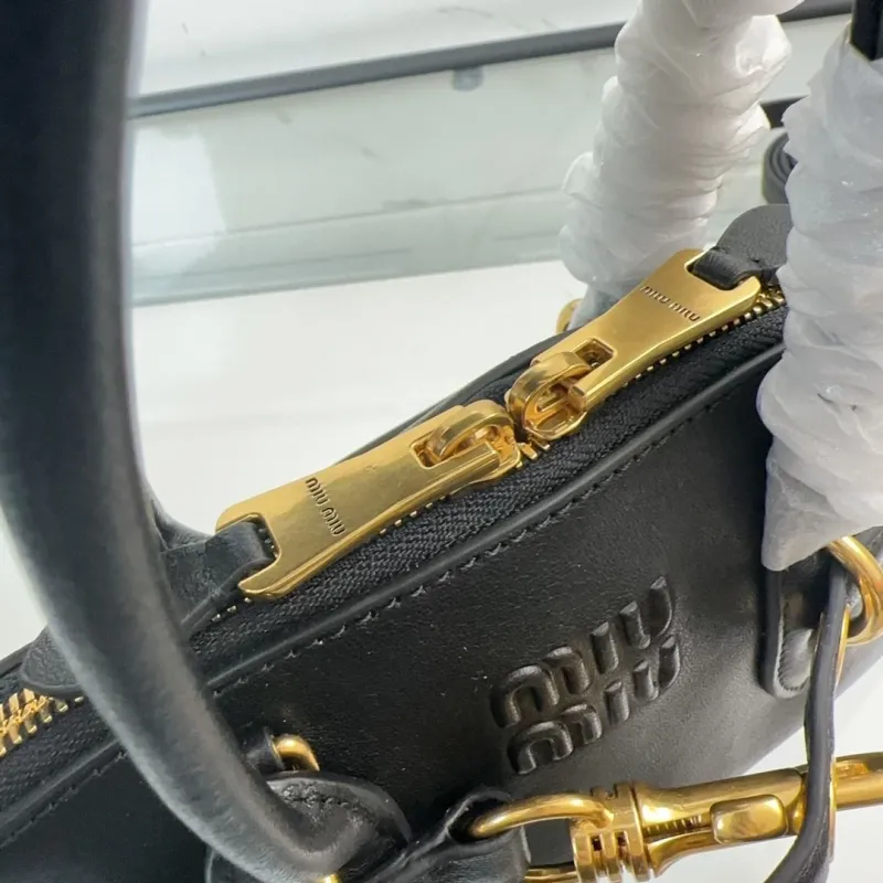 Miu Miu Black Leather Top Handle Crossbody Bag 459 - Image 6